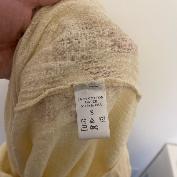 Black Crane Cotton Gauze Oversized lagenlook dress OS S minimalist long sleeve - Picture 8 of 8